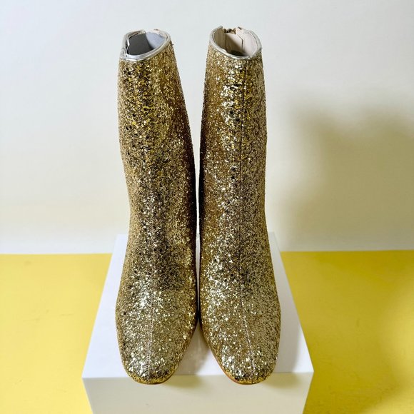 NIB Cape Robbin Nina-6, Gold High Heeled Bootie - Picture 4 of 6